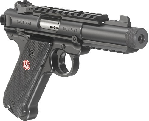 RUGER MARK IV TACTICAL 22LR 4.40" ADJ. THREADED BBL SYN.