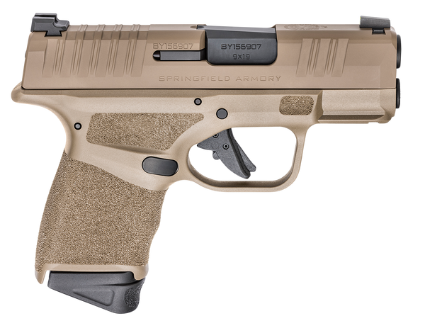 Springfield Armory HC9319F Hellcat  Micro-Compact Frame 9mm Luger 13+1/11+1 3" Melonite Steel Barrel, Flat Dark Earth Cerakote Serrated Steel Slide, Flat Dark Earth Polymer Frame w/Picatinny Rail