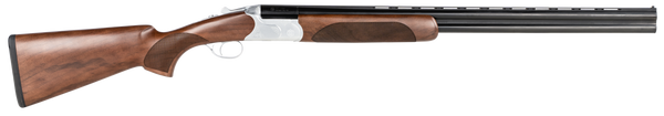 CZ-USA 06478 Redhead Premier  16 Gauge 2.75" 2rd 28" Gloss Black Chrome Barrel, Silver Satin Chrome Metal Finish, Walnut Stock Includes IC & M Chokes