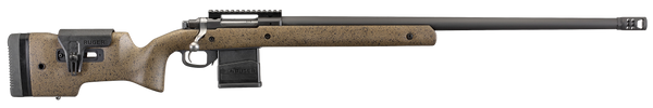 Ruger 47184 Hawkeye Long-Range Target Full Size 6.5 Creedmoor 10+1 26" Matte Black Steel Threaded Barrel, Picatinny Rail Steel Receiver, Black Speckled Brown Adj Comb & LOP Laminate Stock