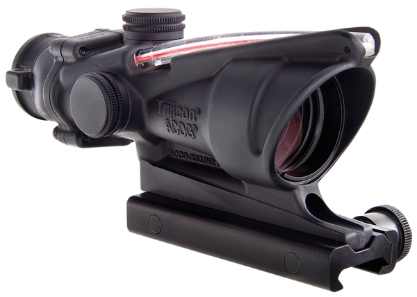 Trijicon 100219 ACOG  Black Hardcoat Anodized 4x32mm Illuminated Red Horseshoe .223/5.56 BDC Reticle