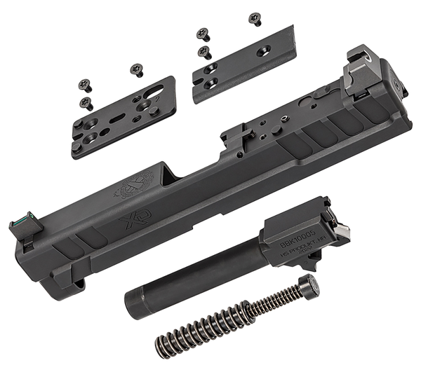 Springfield Armory XD4902 XD OSP  9mm Luger 4" Barrel, Black Steel Slide for Springfield XD with Optics Cut, Suppressor Height Night Sights, Includes Cover Plates