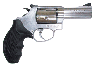 S&W 60 357MAG 3" AS 5-SHOT SS BLACK RUBBER