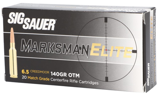Sig Sauer E65CM120 Marksman Elite  6.5 Creedmoor 140 gr Open Tip Match 20 Per Box/ 10 Case