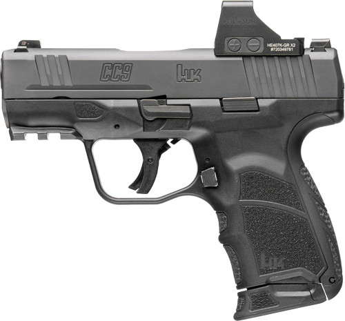 HK CC9 9MM 3.32" W/ HOLOSUN 407K 1-12RD 1-10RD BLACK