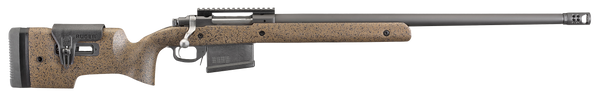 Ruger 47183 Hawkeye Long-Range Target Full Size 300 Win 10+1 26" Matte Black Steel Threaded Barrel, Picatinny Rail Steel Receiver, Black Speckled Brown Adj Comb & LOP Laminate Stock