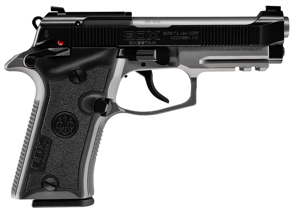 Beretta USA SPEC0716A 80X Cheetah Micro-Compact Frame 380 ACP 13+1 3.90" Stainless Barrel, Black Stainless Steel Optic Ready/Serrated Slide, Gray Aluminum Frame w/Picatinny Rail, Black Vertec Grip