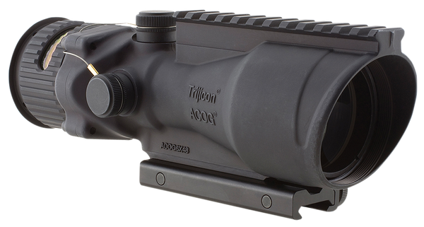 Trijicon 100012 ACOG  Black Hardcoat Anodized 6x 48mm Illuminated Amber Chevron .223/5.56 BDC Reticle