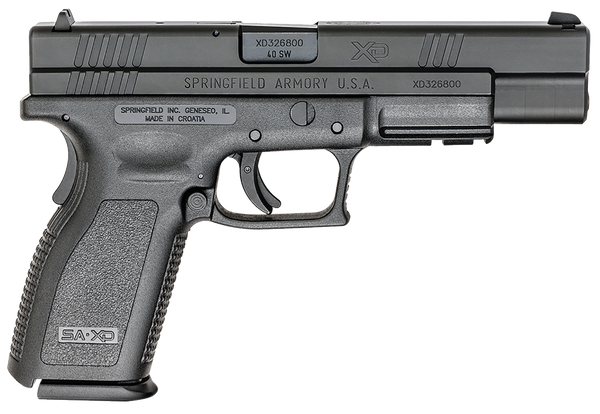 Springfield Armory XD9402 XD Tactical *CA Compliant 40 S&W 10+1 5" Black Melonite Steel Barrel & Serrated Steel Slide, Black Polymer Frame w/Picatinny Rail