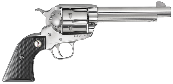 Ruger 5134 Vaquero SASS 45 Colt (Long Colt) 6rd 5.50" High Gloss Barrel, Cylinder & Frame, Black Checkered Polymer Grip, Transfer Bar Safety, Montado Hammer (1 of 2)