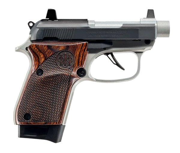 Beretta USA J30X32R8M1 30X Get Home Bag Micro-Compact Frame 32 ACP 8+1 2.90" Inox Barrel, Black Carbon Steel Serrated Slide, Inox Aluminum Frame, Textured Wood Grip