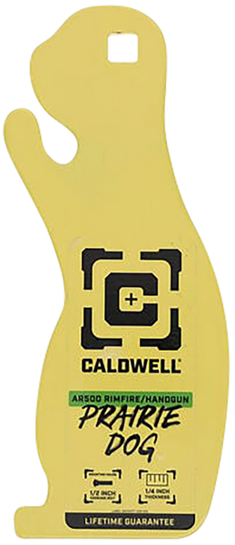 Caldwell 4002313   Rimfire/Handgun Yellow AR500 Steel Prairie Dog 1/4" Thick