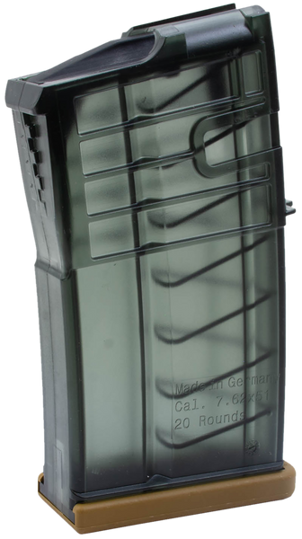 HK 50236507   20rd 7.62mm Fits H&K 417 Clear Smoke Polymer