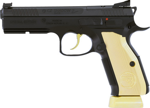 CZ SHADOW 2 GOLD DIGGER OR 9MM FS 19 SHOT NITRIDE GOLD GRIP