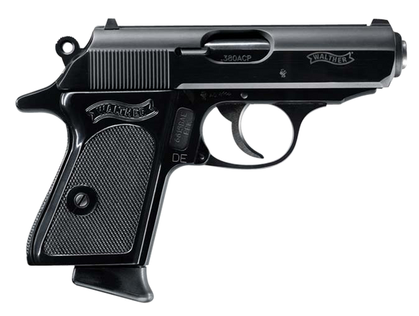 Walther Arms 4796002 PPK  380 ACP 6+1 3.30" Black Steel Barrel, Black Serrated Zinc Alloy Slide, Black Aluminum Frame w/Beavertail, Black Polymer Grip, Manual Thumb Safety
