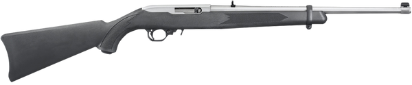 Ruger 1256 10/22 Carbine Full Size 22 LR 10+1 18.50" Satin Stainless Steel Barrel, Drilled & Tapped Receiver,  Black Synthetic Fixed Stock, Right Hand