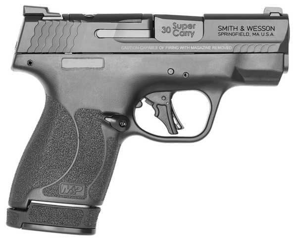 Smith & Wesson 13473 M&P Shield Plus Optic Ready 30 Super Carry 3.10" Barrel 13+1 Or 16+1, Black Polymer Frame & Grip, Optic Cut Armornite Stainless Steel Slide, Tritium Night Sights, Manual Safety