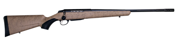 Tikka JRTXRT37124 T3x Roughtech 7mm PRC 3+1 24.30" Black Fluted Threaded Barrel, Black Steel Drilled & Tapped Receiver, Tan Roughtech Synthetic Stock, Right Hand