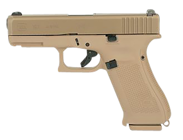 Glock UX1950701 G19X  Compact 9mm Luger 10+1  4.02" Black GMB Barrel, Coyote nPVD Serrated Slide, Coyote Brown Polymer Frame w/Accessory Rail, Coyote Brown Textured Polymer Grip, Ambidextrous USA Made