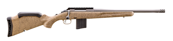 Ruger 46924 American Ranch Gen II Full Size 400 Legend 5+1 16.10" Cobalt Cerakote Threaded Barrel, Picatinny Rail Steel Receiver, Flat Dark Earth Splatter Adjustable Synthetic Stock