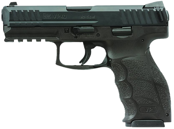 HK 81001160 VP40  40 S&W 13+1 4.09" Black Steel Barrel, Black Cerakote Serrated Steel Slide, Black Polymer Frame w/Picatinny Rail, Black Interchangeable Backstrap Grip