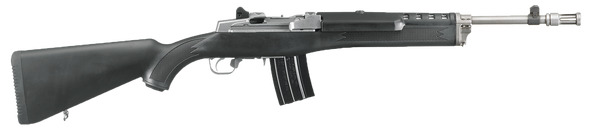 Ruger 5819 Mini-14 Tactical 223 Rem/5.56 NATO 20+1 16.10" Matte Stainless Threaded Barrel, Matte Stainless Steel Receiver w/Picatinny Rail, Black Synthetic Fixed Stock, Right Hand