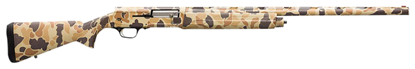 Browning 0119082004 A5  12 Gauge 28" Barrel 3.5" 4+1, Full Coverage Vintage Tan Camo, Textured Synthetic Stock With Close Radius Pistol Grip