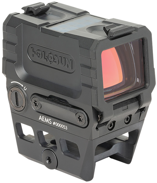 Holosun AEMS211301 AEMS  Black Anodized 1 x 1.1" x 0.87" 2 MOA Red Dot/65 MOA Circle Multi Reticle