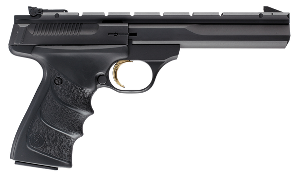 Browning 051421490 Buck Mark Contour *CA Compliant 22 LR 10+1 5.50" Black Contoured Barrel, Matte Blued Aluminum Frame & Receiver w/Rail, Black Overmolded Grip, Right Hand