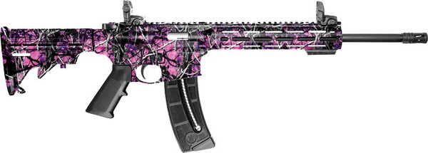 S&W M&P15-22 SPORT 22LR 16.5" 25-SH 6-POS STOCK MUDDY GIRL