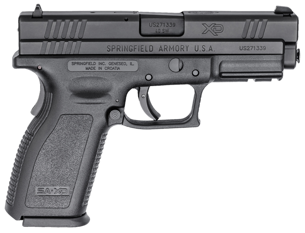 Springfield Armory XD9102HC XD Service 40 S&W 12+1 4" Black Melonite Steel Barrel & Serrated Steel Slide, Black Polymer Frame w/Picatinny Rail
