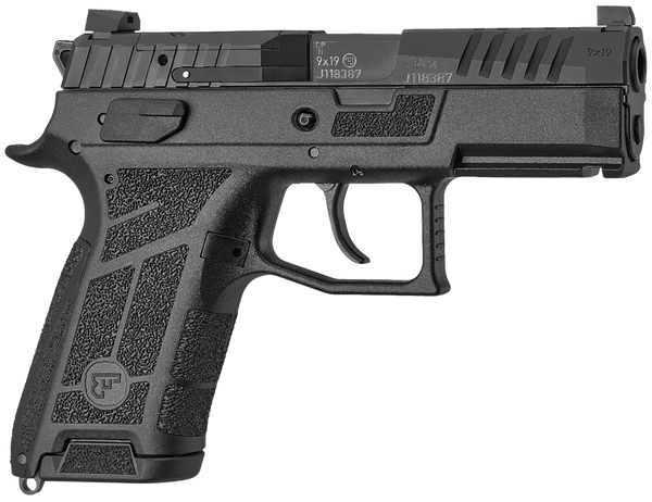 CZ-USA 01660 P-09 C Nocturne Compact Frame 9mm Luger 10+1 3.74" Black Steel Barrel, Black Optic Cut/Serrated Steel Slide, Black Polymer Frame w/Picatinny Rail, Textured Grip