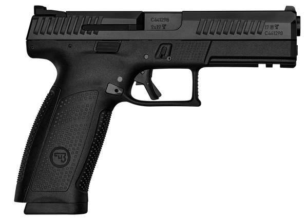 CZ-USA 01540 P-10 F  9mm Luger 10+1 4.50" Black Steel Barrel, Black Nitride Serrated Steel Slide, Black Polymer Frame w/Picatinny Rail, Black Interchangeable Backstrap Grip