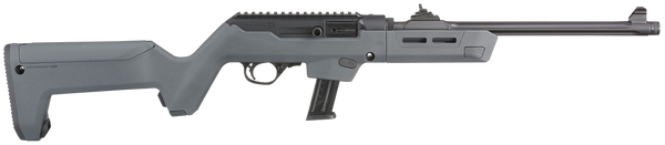 Ruger 19130 PC Carbine  9mm Luger 17+1 16.10" Threaded/Fluted Barrel, Type III Hard Coat Anodized Aluminum Alloy Receiver, Stealth Gray Magpul PC Backpacker Stock, Optics Ready