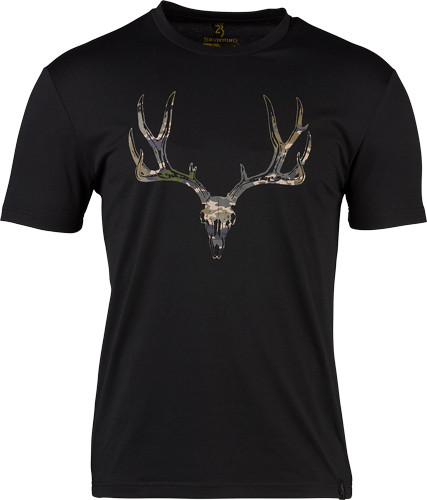 BROWNING SS PERF CAMP SHIRT MULE DEER LOGO BLACK LARGE<