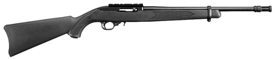 RUGER 10/22 TACTICAL 22LR BLUED BLACK SYN W/FLASH HIDER<