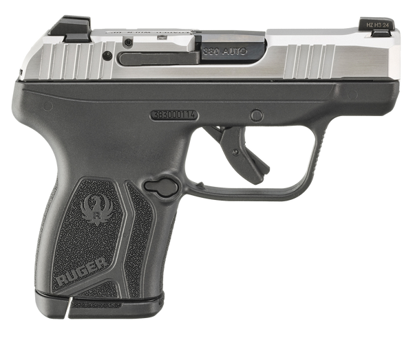 Ruger 13748 LCP Max *CA Complaint Compact Frame 380 ACP 10+1 2.80" Black Oxide Alloy Steel Barrel, Matte Stainless Serrated Steel Slide, Black Polymer Frame, Black Polymer Grip