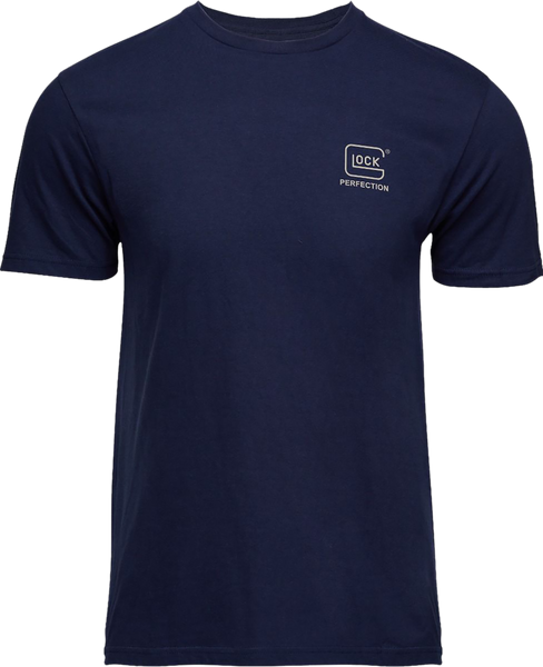 Glock AP96193 Glock Strong Tee  Navy Ringspun Cotton Short Sleeve Small