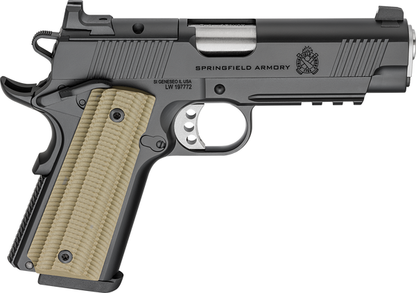 Springfield Armory PO9228AOS 1911 Operator 45 ACP 8+1 4" Black Cerakote Optic Ready Carbon Steel Slide Black Cerakote VZ G10 Grip