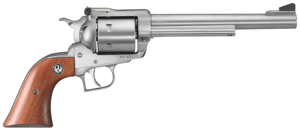 Ruger 0804 Super Blackhawk  Large Frame 44 Rem Mag/44 Special 6rd 7.50" Satin Stainless Steel Barrel, Cylinder & Frame, Hardwood Grip, Transfer Bar Safety, Exposed Hammer