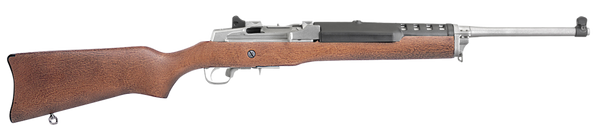 Ruger 5804 Mini Thirty  7.62x39mm 5+1 18.50" Matte Stainless Steel Barrel, Drilled & Tapped Steel Receiver, Hardwood Fixed Stock, Right Hand