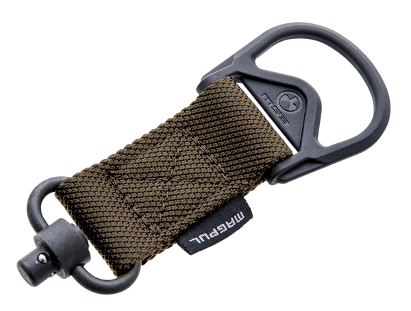 Magpul MAG517-COY MS1/MS3 QD Sling Adapter made of Steel with Maganese Phosphate Coyote Finish, Polymer Hardware, Nylon 1.25" Webbing & Two to One-Point Design for AR-15, M4, M16, AK-Platform & AKM