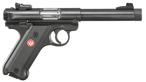 Ruger 40178 Mark IV Target Sports South Exclusive 22 LR 10+1 5.50" Blued Threaded Bull Barrel,  Blued Aluminum Frame, Black Checkered Polymer Grip, Right Hand, Two Magazines
