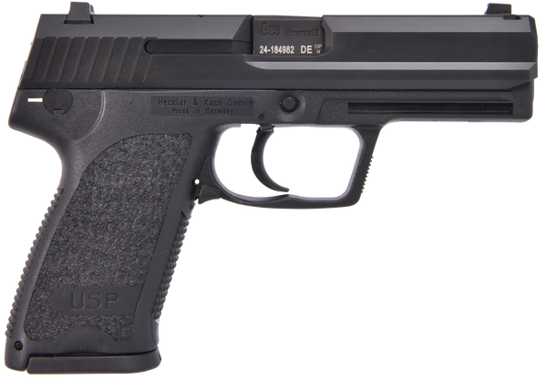 HK 81000313 USP V7 LEM 9mm Luger 10+1 4.25" Black Stainless Steel Barrel, Black Serrated Steel Slide, Black Polymer Frame, Black Polymer Grip Ambidextrous