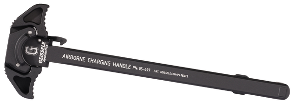 Geissele Automatics 05497B Airborne Charging Handle Black Aluminum Ambidextrous Hand