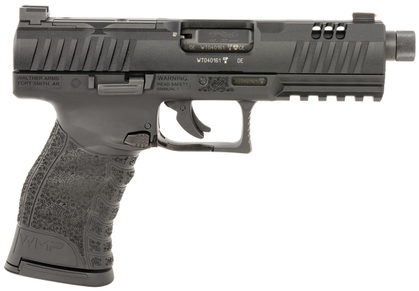 Walther Arms 5220301 WMP  22 Mag 15+1 4.90" Black Steel Threaded Barrel, Black Optic Ready/Serrated Slide, Black Polymer Frame w/Picatinny Rail, Textured Polymer Grip