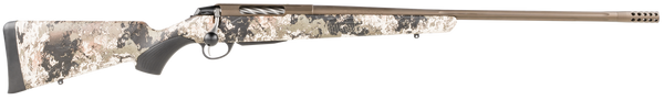 Tikka JRTXVW370 T3x Lite 7mm Rem Mag 3+1 24.30" Fluted/Threaded, Midnight Bronze Cerakote Barrel/Rec, Veil Wideland Synthetic Stock, Interchangeable Grip, Muzzle Brake