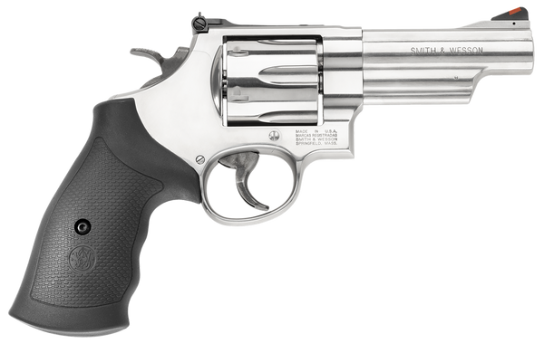 Smith & Wesson 163603 Model 629  N-Frame Frame 44 S&W Spl 44 Rem Mag 6rd 4.12" Stainless Steel Barrel, Stainless Cylinder, Steel Frame, Black Finger Groove Grip, Internal Lock Safety, Exposed Hammer