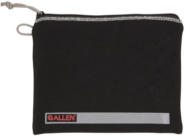 Allen 3628 Pistol Pouch  Black Polyester w/Lockable Zippers, ID Label & Fleece Lining Holds Full Size Handgun 7" L x 9" W Interior Dimensions