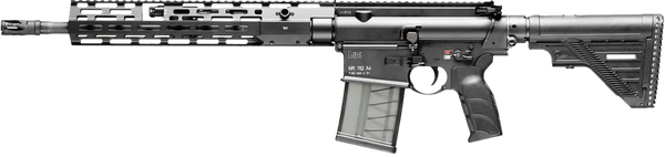 HK 81000829 MR762 A4 7.62x51mm 20+1 16.50" Black Threaded Barrel, Black Picatinny Rail, M-LOK Handguard, 6 Position Black Synthetic Stock, Black Finger Grooved Grip, Ambidextrous